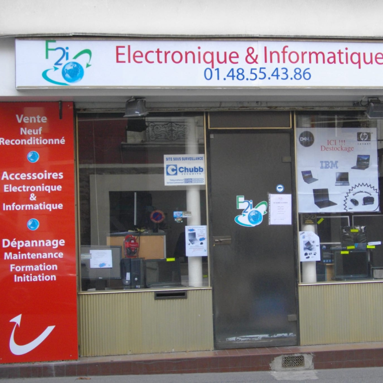 Création de F2i – France Internationale Informatique en micro-entreprise (matériel informatique reconditionné).